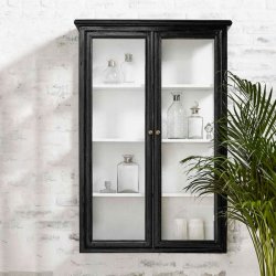 Nordal Classic Vgskab - 120x82 cm - Sort/Hvid