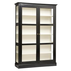 Nordal Classic Vitrineskab - 212x148 cm - Sort/Hvid