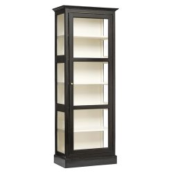 Nordal Classic Vitrineskab - 212x84 cm - Sort/Hvid