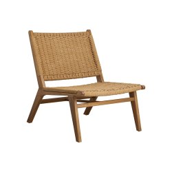 Nordal Club Lounge Stol Teaktr/Flet