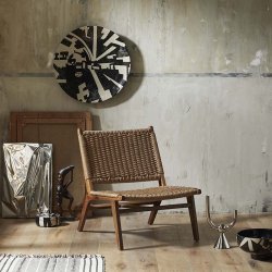 Nordal Club Lounge Stol Teaktr/Flet