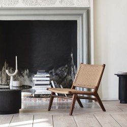 Nordal Club Lounge Stol Teaktr/Flet