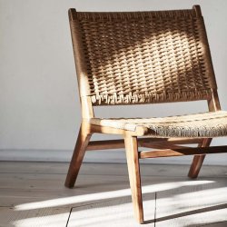 Nordal Club Lounge Stol Teaktr/Flet