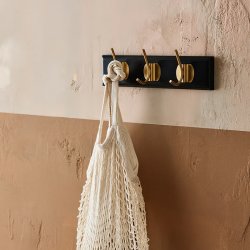 Nordal EDGY Knagerkke m/ 3 Knager Sort