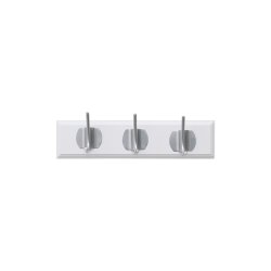 Nordal Edgy Knager�kke m/ 3 Knager Hvid/Kromfinish