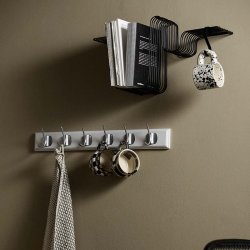 Nordal Edgy Knager�kke m/ 6 Knager Hvid/Kromfinish