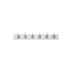 Nordal Edgy Knager�kke m/ 6 Knager Hvid/Kromfinish