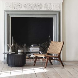 Nordal Erie Rundt Sofabord Sort