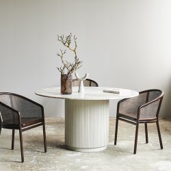 Nordal Erie Rundt Spisebord Beige