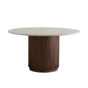 Nordal ERIE Rundt Spisebord M�rk Tr�/Marmor