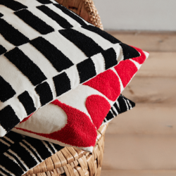 Nordal Furud Pudebetrk 48x48 cm Rhvid/Sort