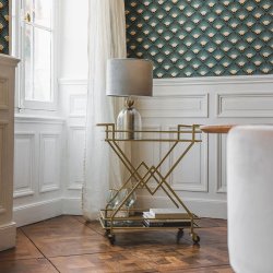 Nordal Lampeskrm - Velvet Gr -  33 cm 