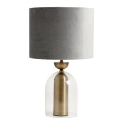 Nordal Lampeskrm - Velvet Gr -  33 cm 