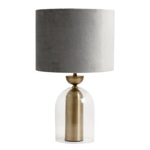 Nordal Lampeskrm - Velvet Gr -  33 cm 