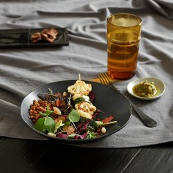 Nordal Grainy Dyb Tallerken - 22 cm - Mrkebl