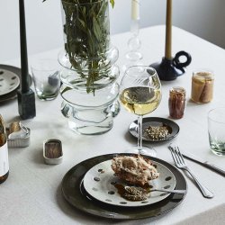 Nordal Grainy Desserttallerken - 15 cm - Sand/Grn