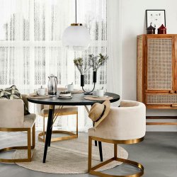 Nordal Jute Tppe - Rundt - 150 cm - Natur 