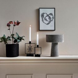 Nordal Jute Urtepotte - Sort - S