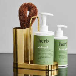 Nordal Kaki Holder Til Opvaskebrste Guld Finish