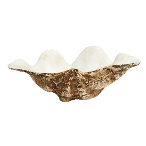 Nordal Kichi Muslingeskal - Small - Hvid/Brun