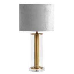 Nordal LAMPA Lampefod - Glas/Messing - H47 cm