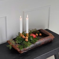 Nordal Kura Lysholder m. Spyd 4 stk. - Messing Finish