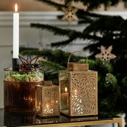 Nordal Kura Lysholder m. Spyd 4 stk. - Sort