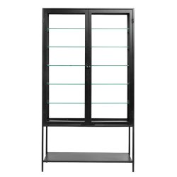 Nordal Nanda Jern Vitrineskab - 198x112 cm - Sort