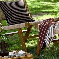 Nordal RAFU Viskestykke Bordeaux/Beige