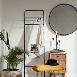 Nordal Rundt Spejl - 80 cm - Sort