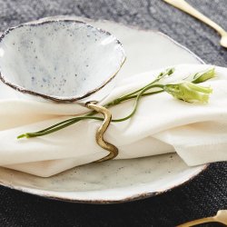 Nordal Skye Servietringe Messing 4 stk.