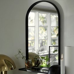Nordal Spejl m. Glashylde - Sort