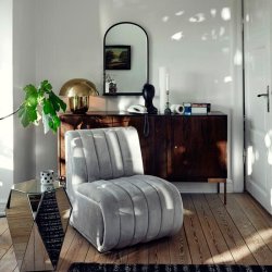 Nordal Spejl m. Glashylde - Sort