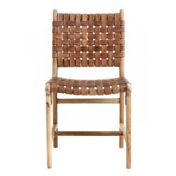 Nordal Aya Spisebordsstol m. Flettet Lder - Natur