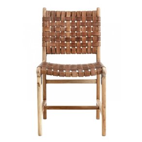 Nordal Aya Spisebordsstol m. Flettet Lder - Natur