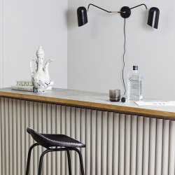 Nordal Eris Vglampe - B100 cm - Sort/Messing 