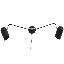 Nordal Eris Vglampe - B100 cm - Sort/Messing 