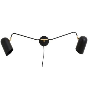 Nordal Eris Vglampe - B100 cm - Sort/Messing 