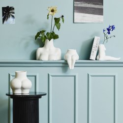 Nordal Avaji Sitting Lower Body - Vase - H20 cm - Hvid 