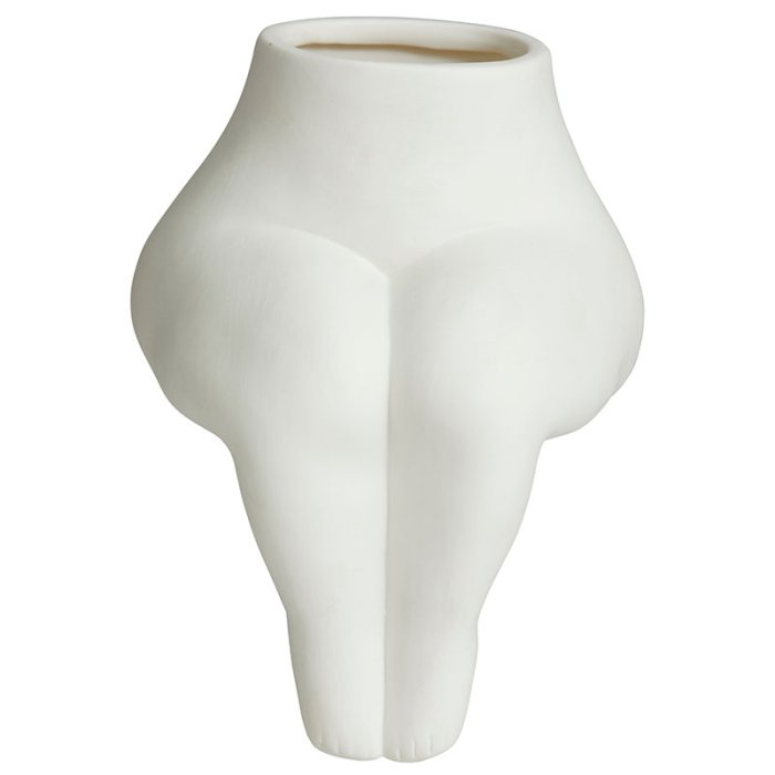 Nordal Avaji Sitting Lower Body - Vase - H20 cm - Hvid 