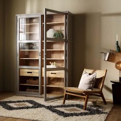 Nordal VIVA Vitrineskab 210x149 cm Gr�