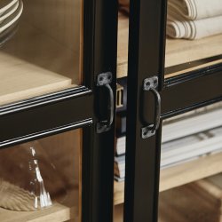 Nordal VIVA Vitrineskab Lav 96,5x148 cm Sort/Natur