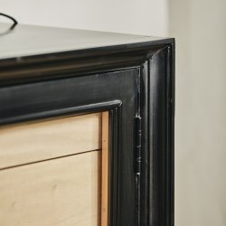 Nordal VIVA Vitrineskab Lav 96,5x148 cm Sort/Natur