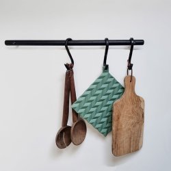 Nordic Function 2HangIt Knagerkke m. 3 Kroge - Sort Eg/Sort