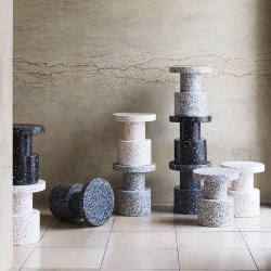 Normann Copenhagen Bit Skammel - Hvid/Multi 