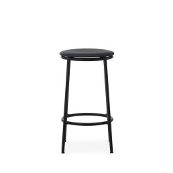 Normann Copenhagen Circa Barstol 65 cm Polstret Ultra Lder - Sort