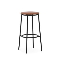 Normann Copenhagen Circa Barstol 75 cm Polstret Ultra Lder - Brandy
