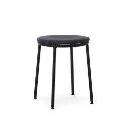 Normann Copenhagen Circa Skammel Polstret Ultra Lder - Sort