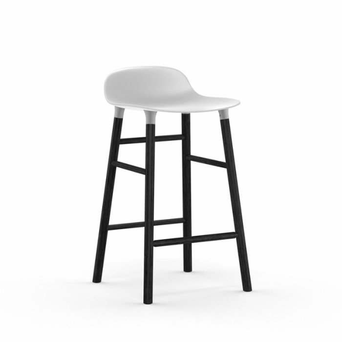 Normann Copenhagen Form Barstol 65 cm. - Sort - Hvid