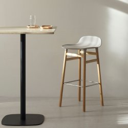 Normann Copenhagen Form Barstol 75 cm - Egetr - Warm Grey